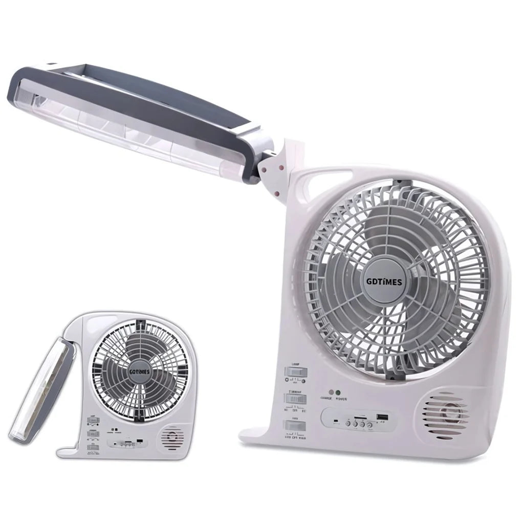 ABANICO SOLAR RECARGABLE PORTATIL 8