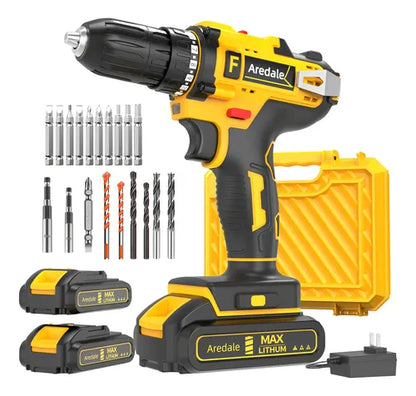 SET DE TALADRO 2 BATERIAS 21 V 26 PZ AMARILLO HASS/ AM
