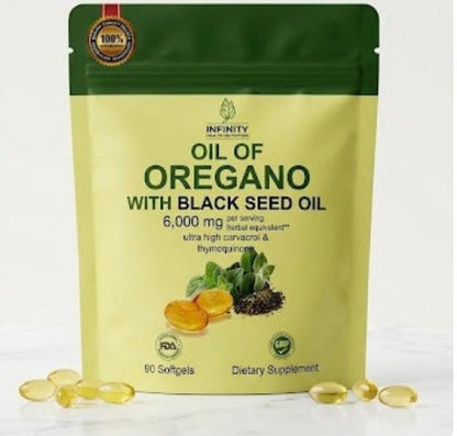 Aceite de Orégano con Aceite de Semilla Negra